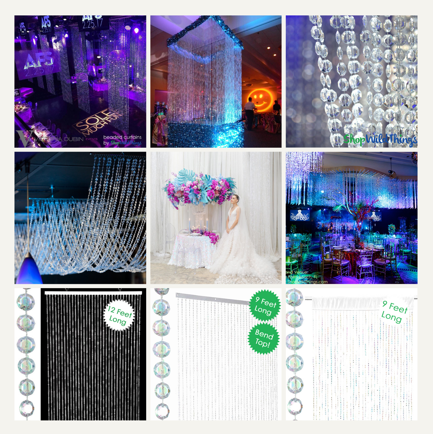 Diamond Beaded Curtains