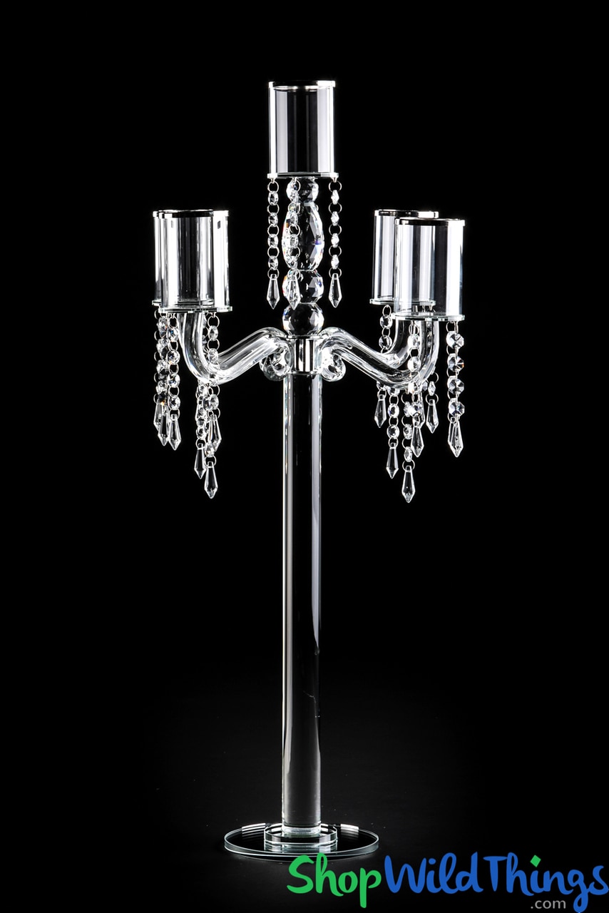 Silver and Gold Rim Candle Holders