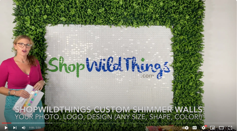 video link for custom shimmer walls