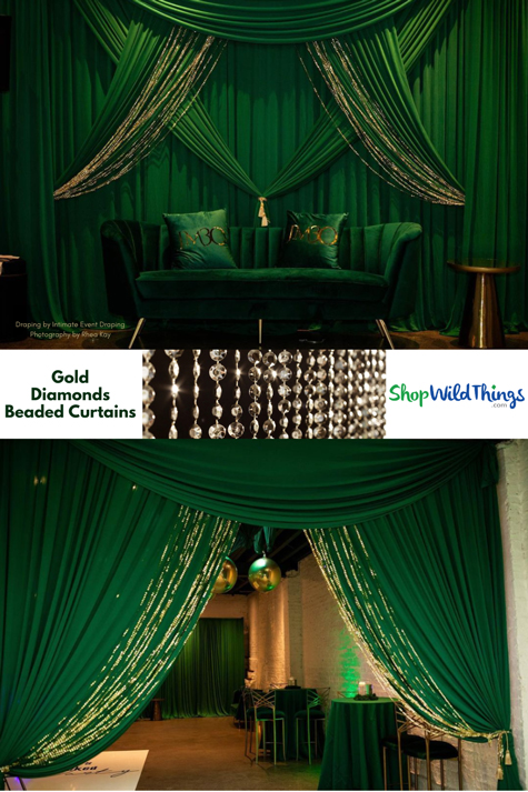 Gold Diamonds Curtains