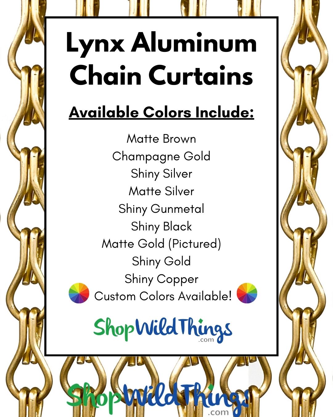 chain curtain options