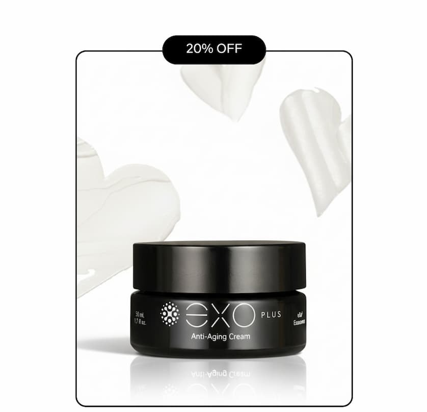 For the glow that doesn't fade EXO PLUS® Anti-Aging Cream Restores hydration, smooths texture, and strengthens the skin barrier with every application. If your skin feels dull or depleted, this is your daily reset.