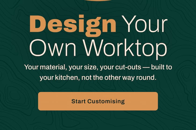 Your material, your size, your cut-outs - built to your kitchen, not the other way round. 