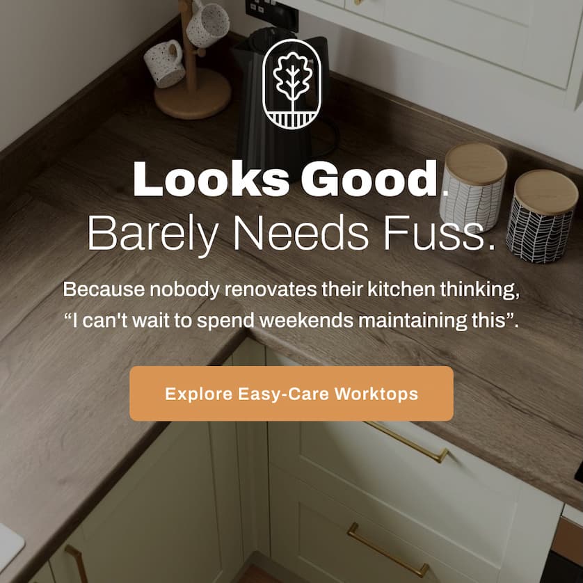 Looks Good. Barely Needs Fuss. Because nobody renovates their kitchen thinking, 