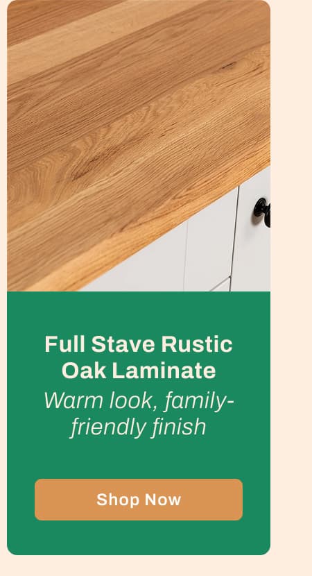 Full Stave Rustic Oak Laminate - Warm look, family-friendly finish