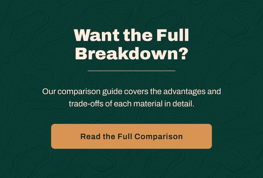 Want the Full Breakdown?  Our comparison guide covers the advantages and trade-offs of each material in detail. 