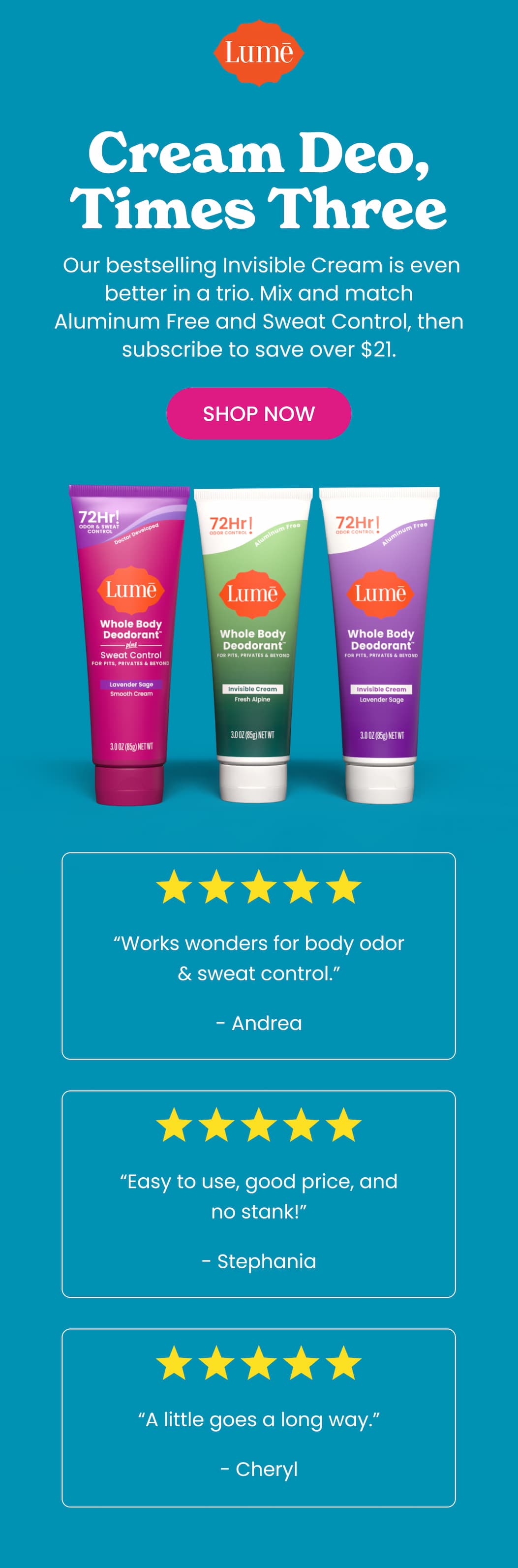 Cream Deo, Times Three | Shop Now