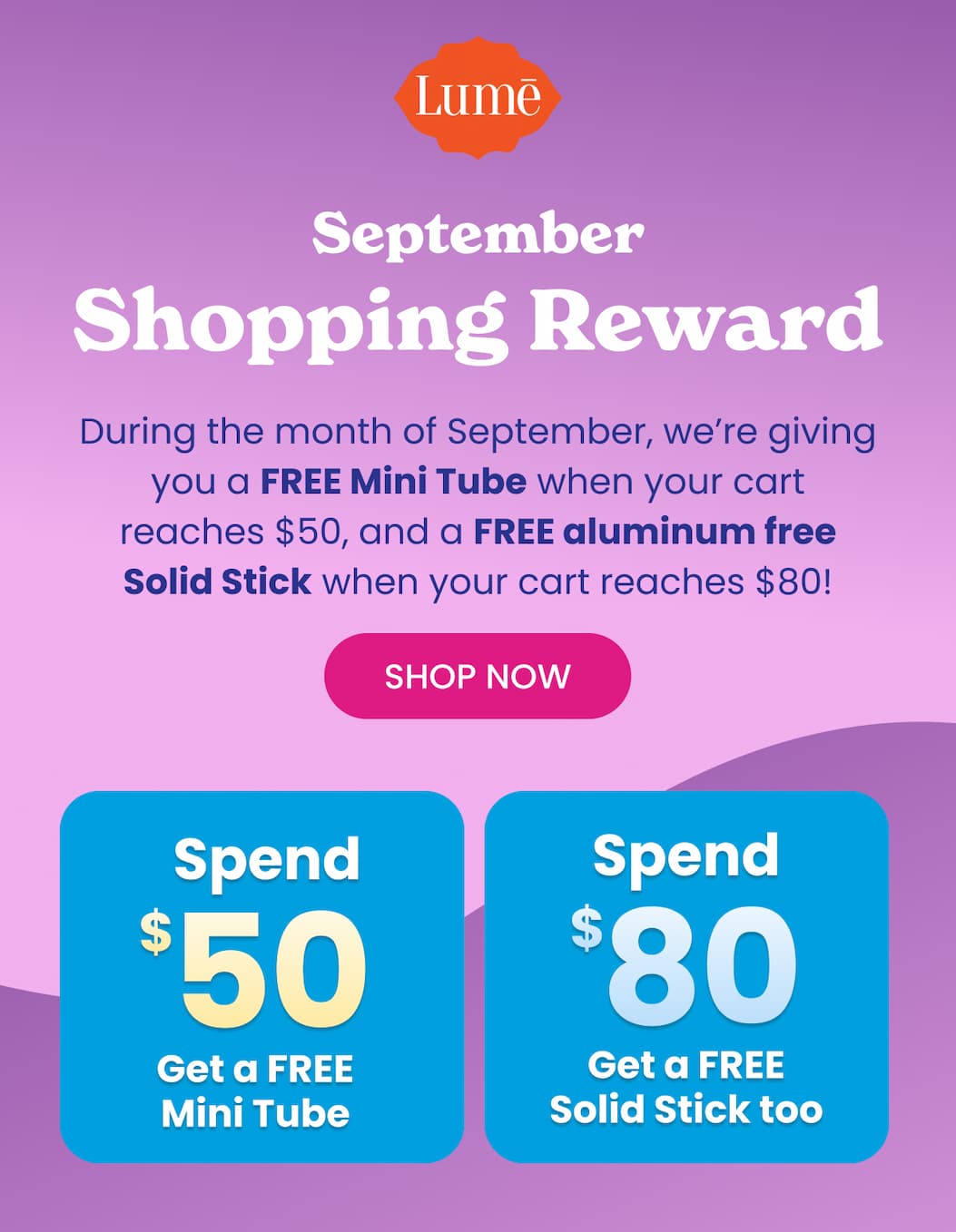 September Shopping Reward September Shopping Reward