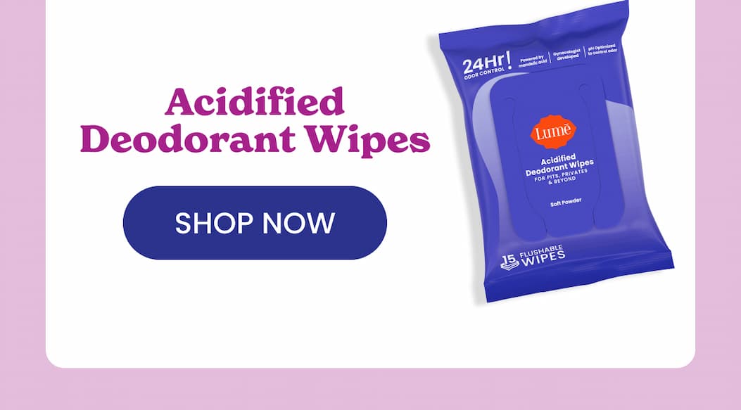 Acidified Deodorant Wipes | Shop Now