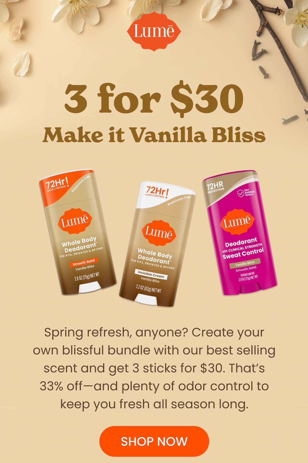 3 for $30 - Make it Vanilla Bliss | Shop Now