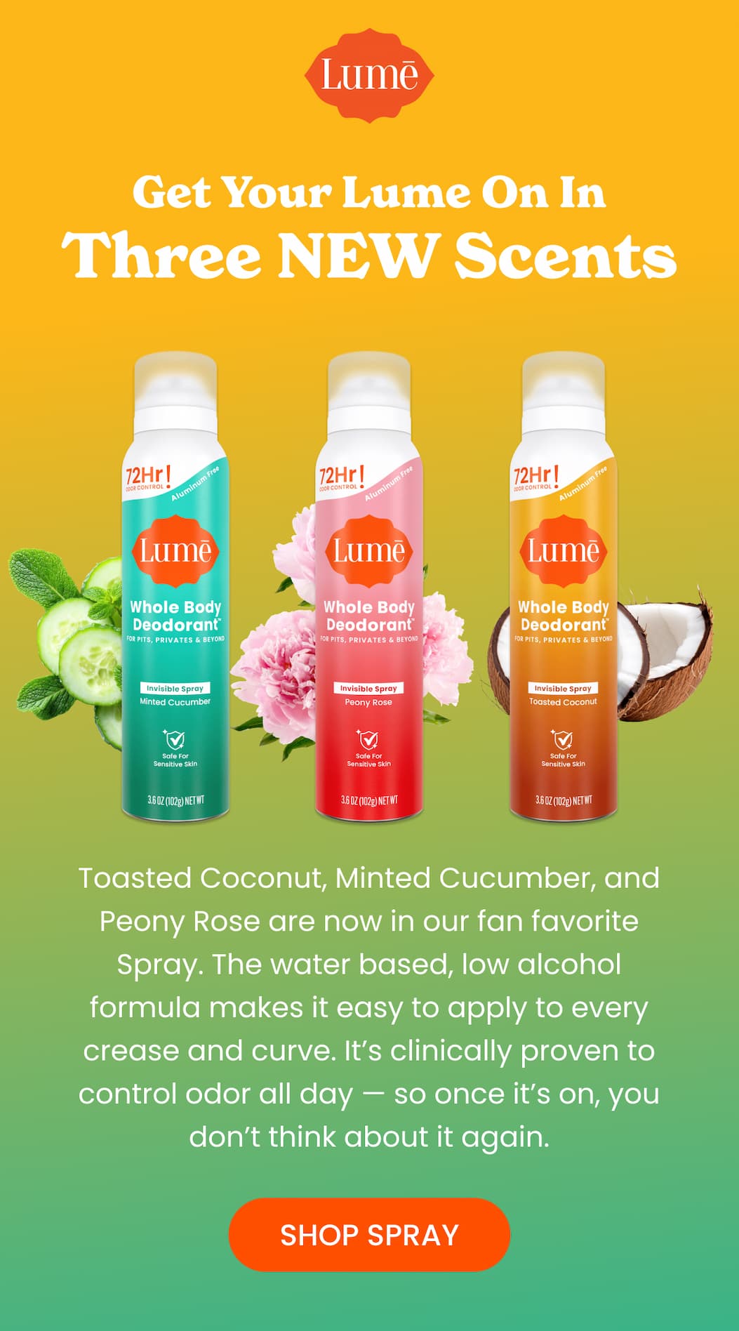Get Your Lume On In Three NEW Scents | Shop Sprayilla Bliss