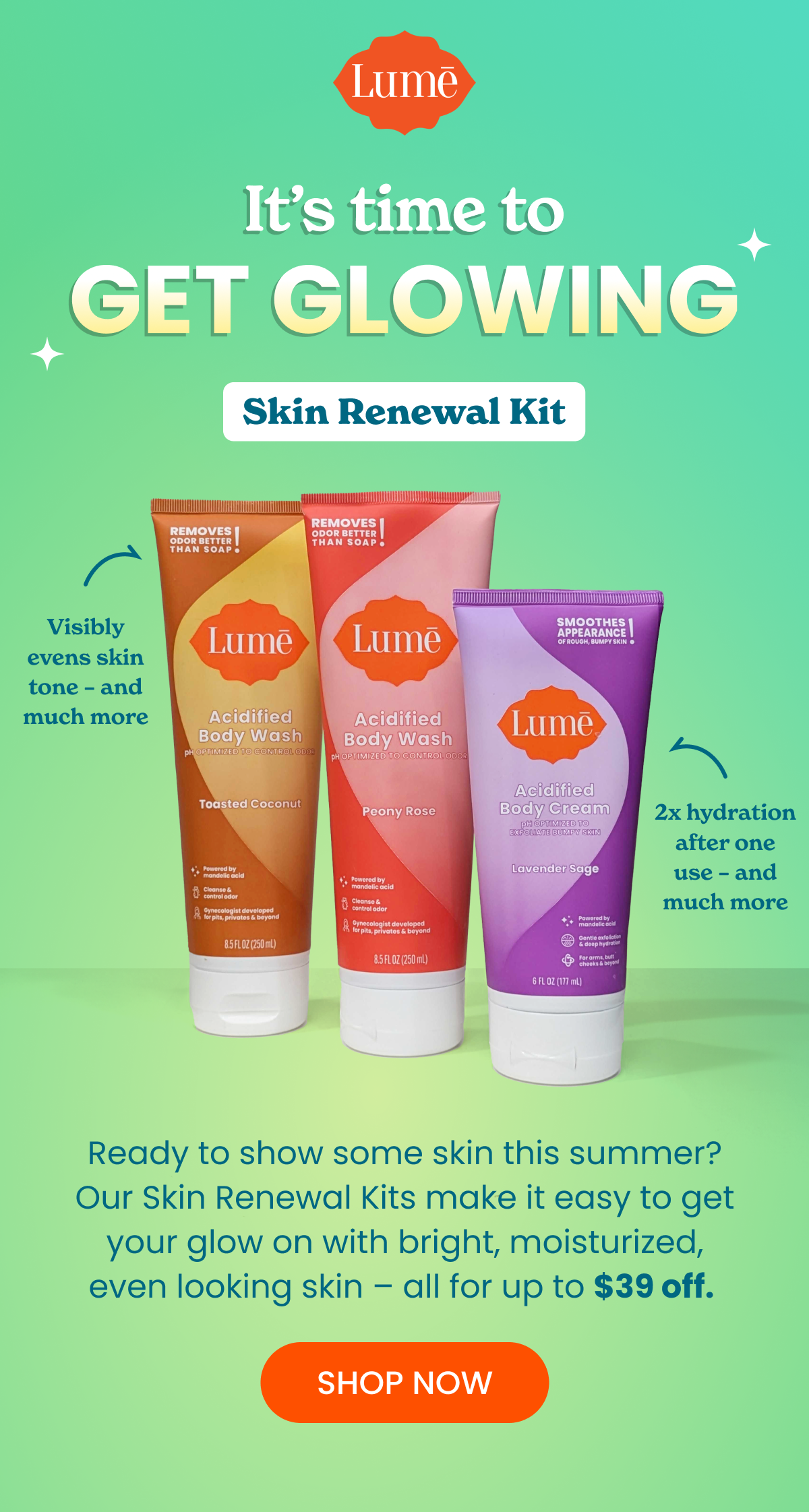 It's time to GET GLOWING: Skin Renewal Kits
