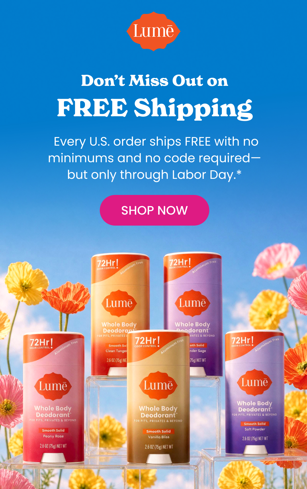 Don't Miss Out on FREE Shipping | Shop Now
