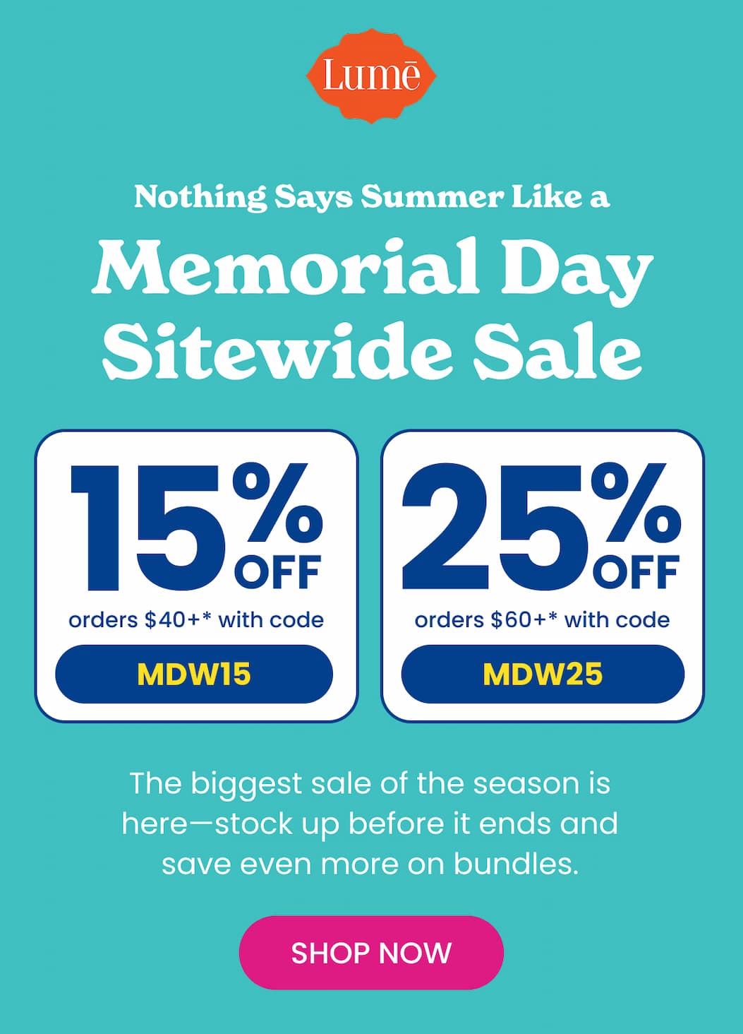 Nothing Says Summer Like a Memorial Day Sitewide Sale | Shop Now
