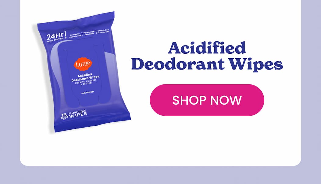 Acidified Deodorant Wipes | Shop Now