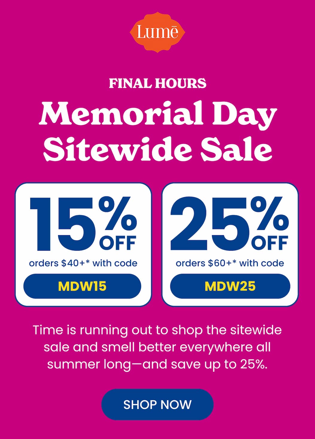 Final Hours: Memorial Day Sitewide Sale | Shop Now