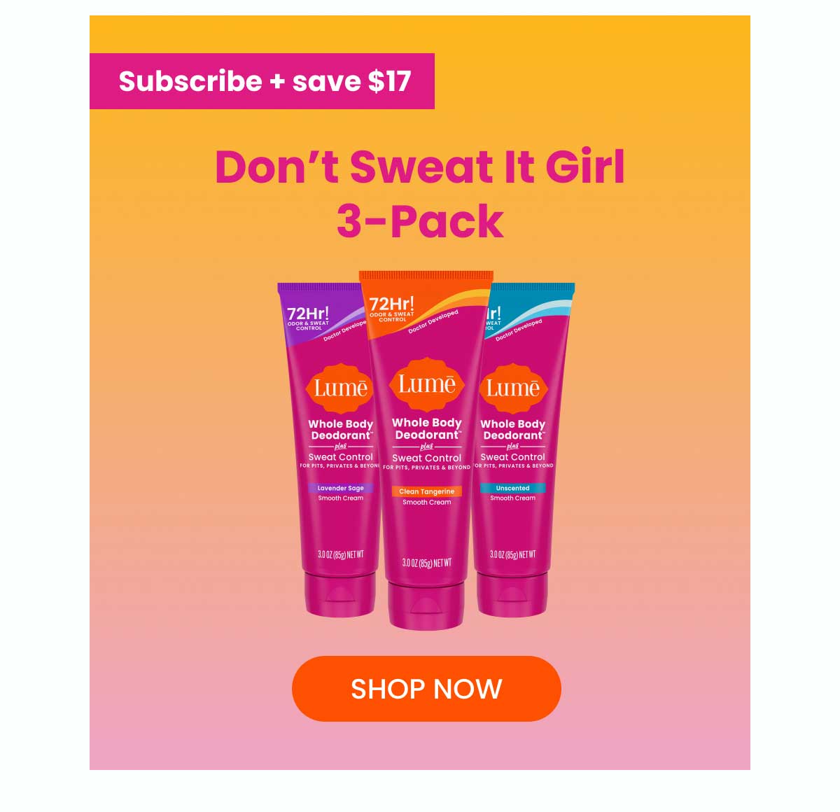 Don't Sweat It Girl 3-Pack