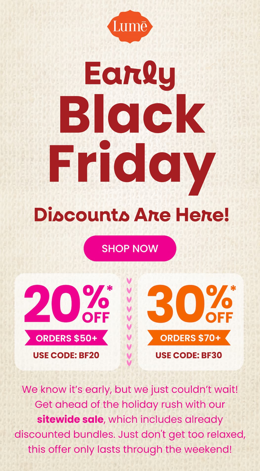 Early Black Friday Discounts Are Here! Early Black Friday Discounts Are Here!