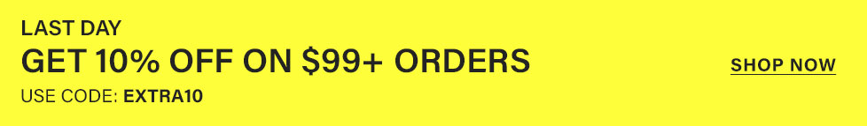 Bright yellow promotional sale banner with bold black text reading "30% 40% 50% OFF EVERYTHING" and "PRICES AS MARKED" next to a "SHOP NOW" link.