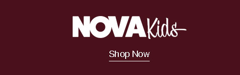 NOVA Kids logo, Shop Now for kids' clothing & accessories