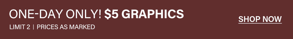 One-day only! $5 Graphics sale. Shop now! Limit 2. Affordable digital designs & creative assets.