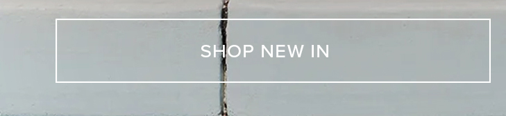 White "SHOP NEW IN" text in a white outlined box on a light gray textured background with a dark vertical line. Explore our latest new arrivals and collection.