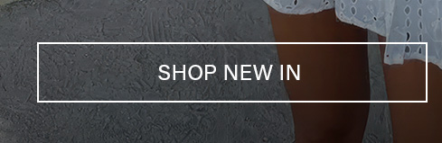 Dark brown textured button with white border and "SHOP NEW IN" text, encouraging users to discover new arrivals and latest collections.