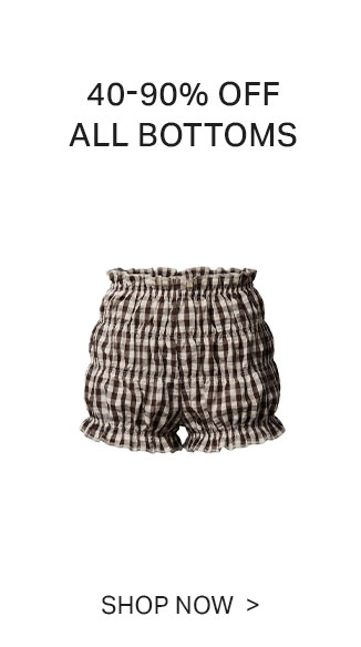 40-90% OFF ALL BOTTOMS! Brown & white gingham ruffled elastic waist shorts. Shop Now.