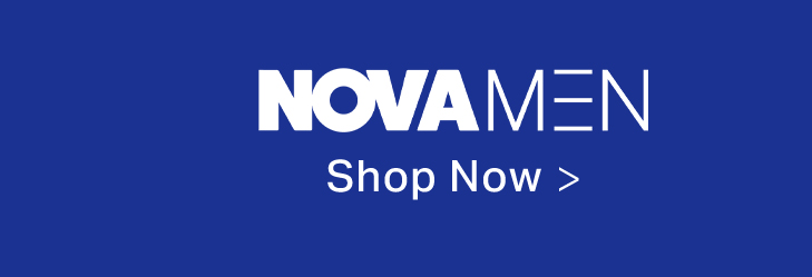 NOVAMEN logo & 'Shop Now' for men's fashion, clothing, & styles from Fashion Nova.