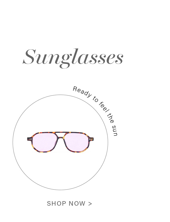 Tortoise shell geometric sunglasses with pink lenses. Shop stylish new frames for sun protection now.
