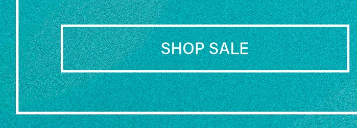 Teal textured banner with a prominent white outlined button featuring 'SHOP SALE' in bold text. Discover exclusive discounts and limited-time offers.