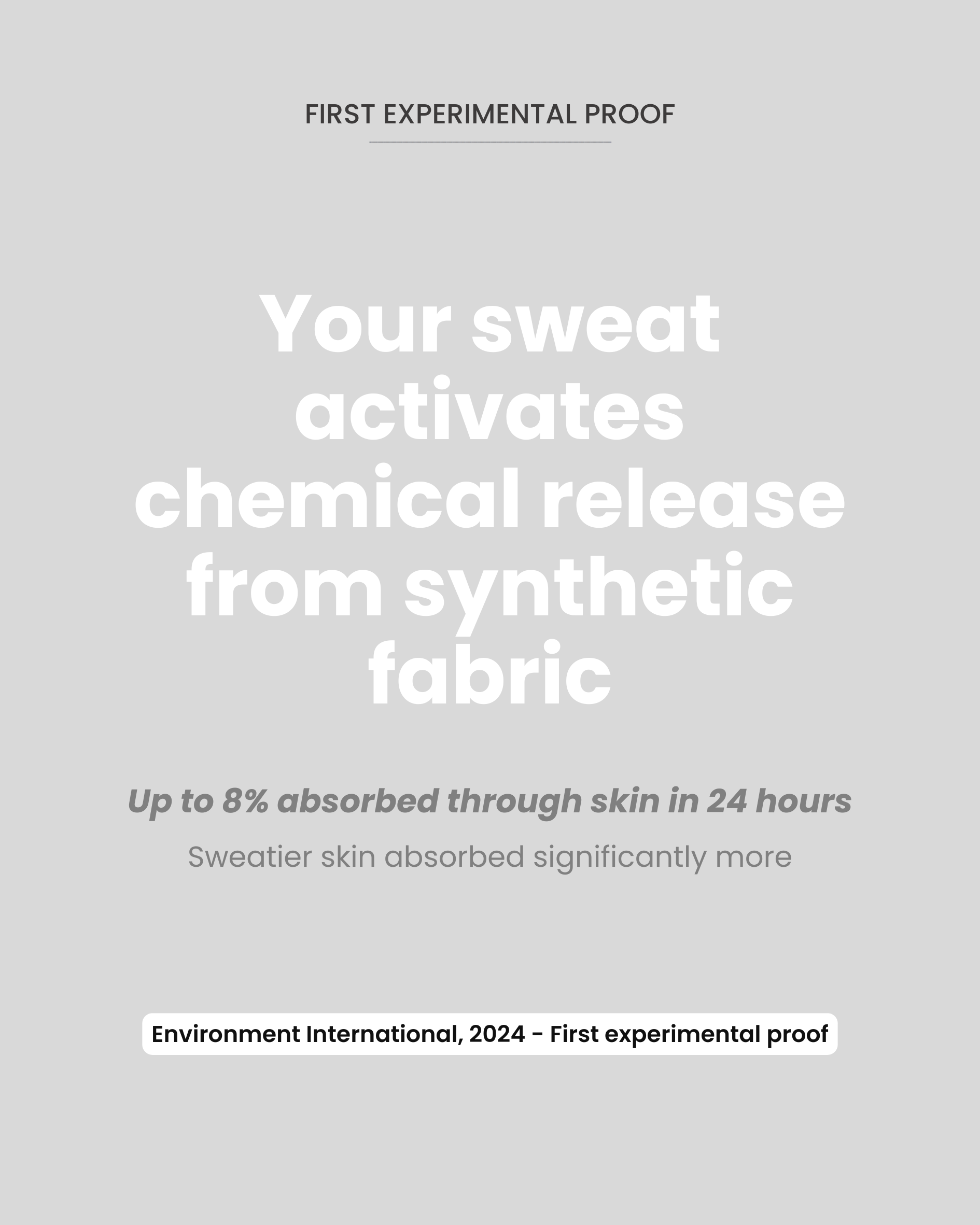 Your sweat activates chemical release from synthetic fabric
