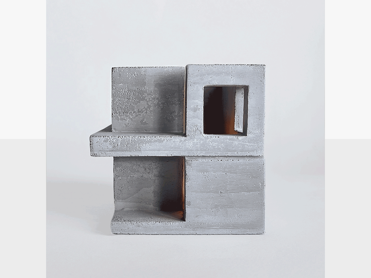 Habitat individual concrete tealight holders