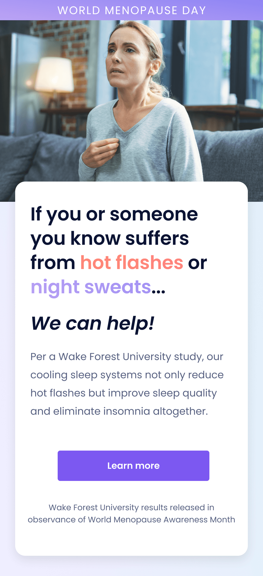 Reduce hot flash frequency & severity by over 50 Chili Technology