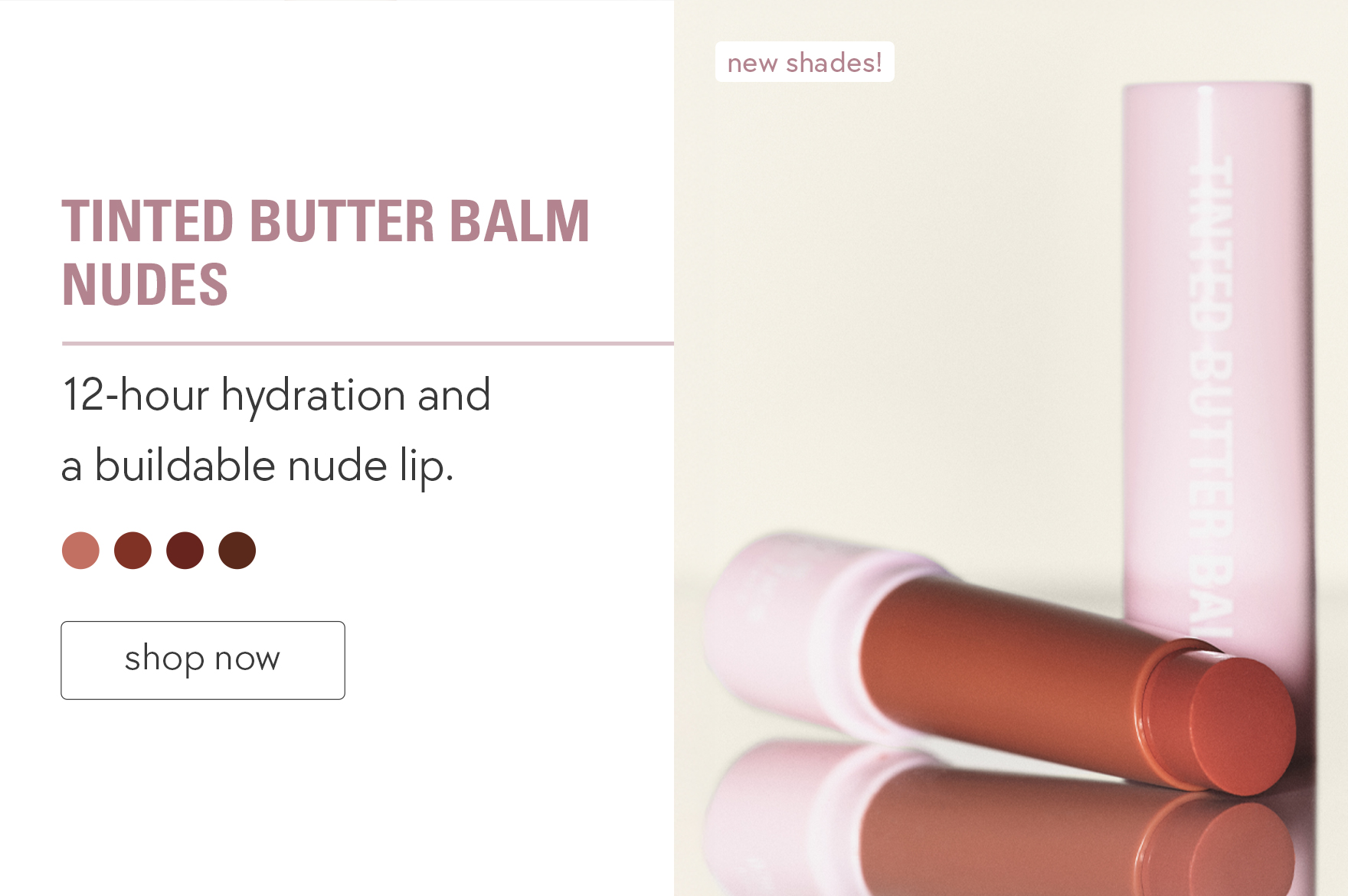 shop tinted butter balm nudes