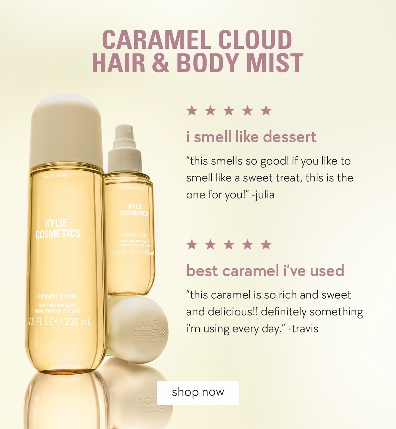 caramel cloud hair & body mist
