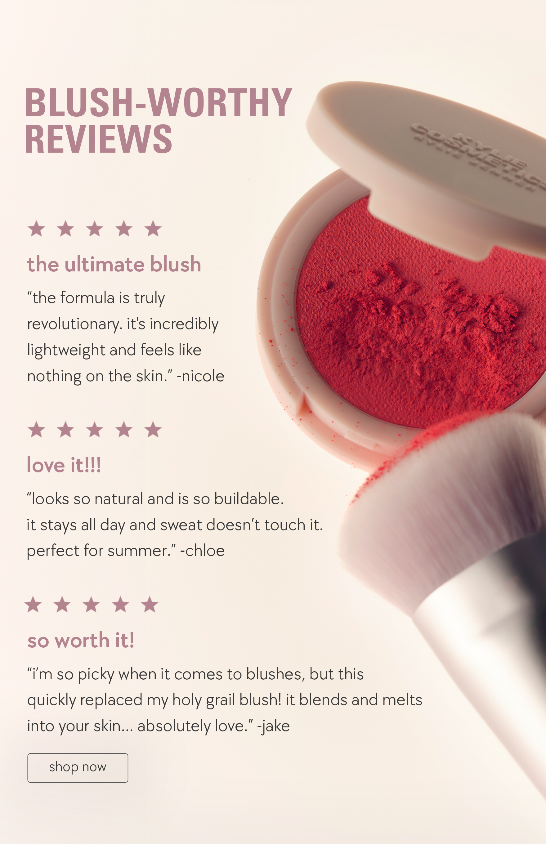 blush-worthy reviews