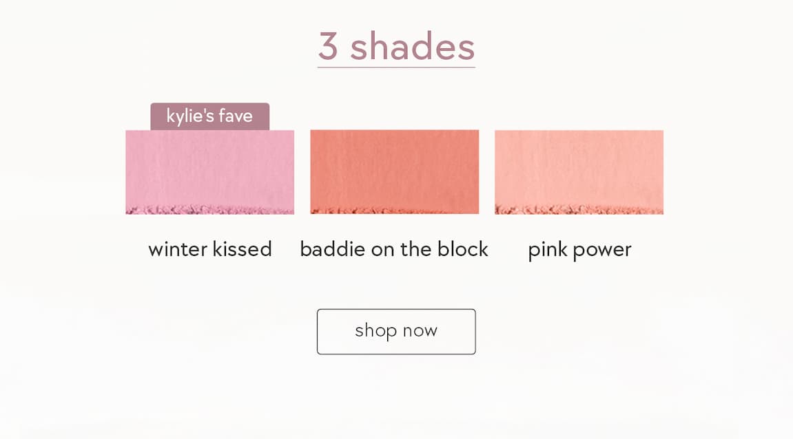 3 pressed blush powder shades