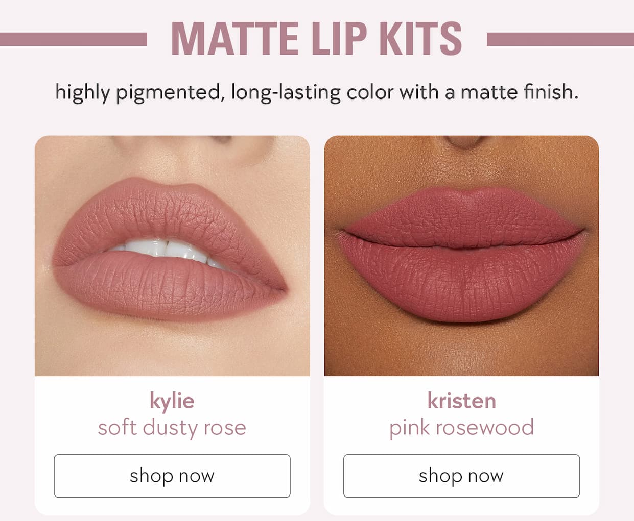 shop matte lip kits