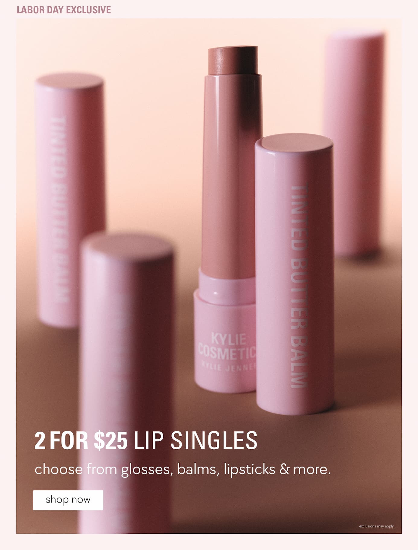 labor day exclusive: 2 for $25 Lip Singles