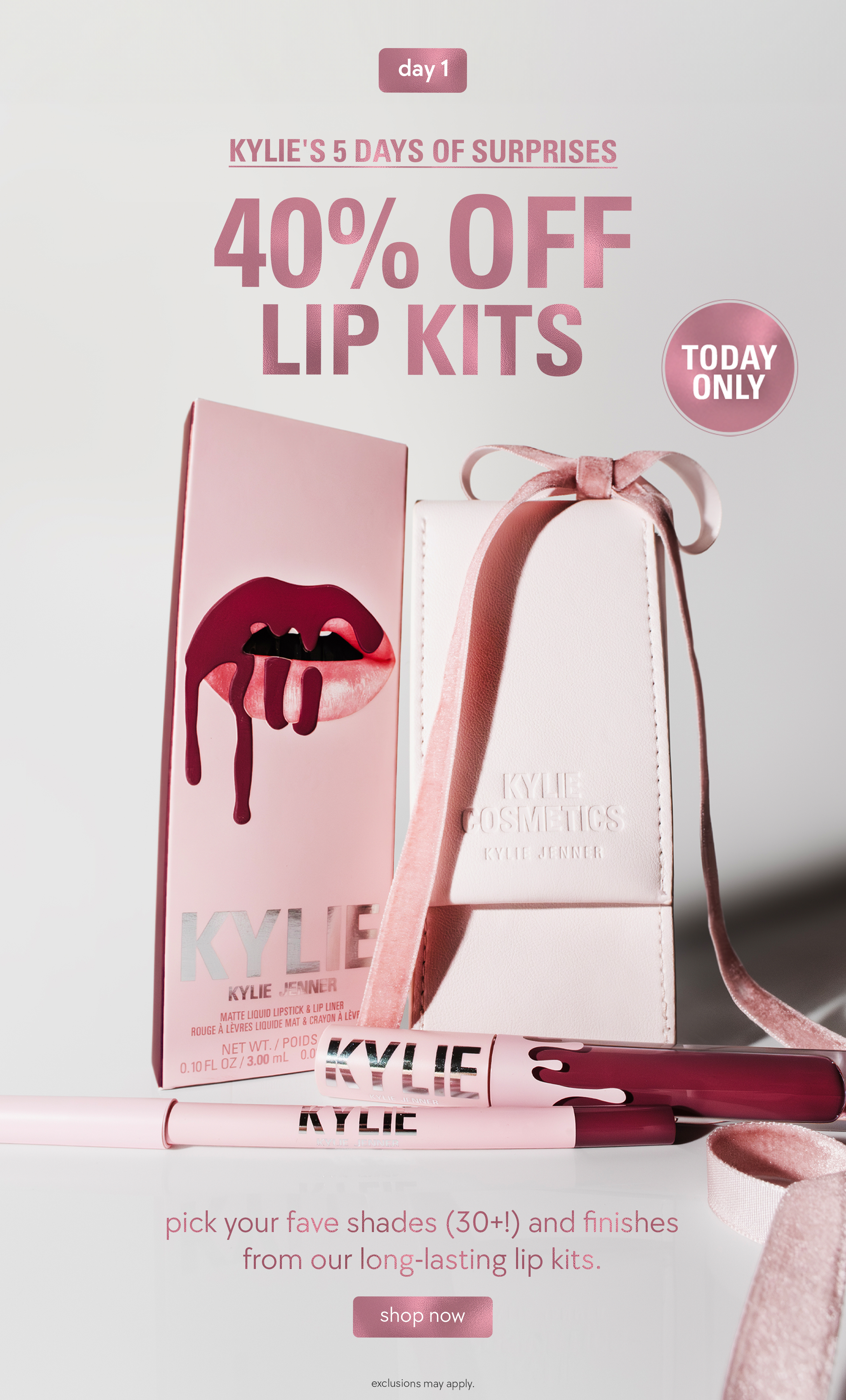40% off lip kits