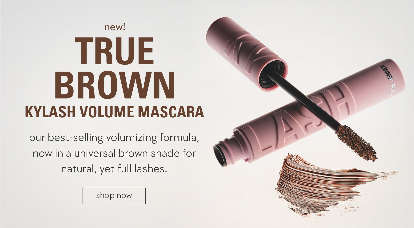 new! true brown kylash volume mascara