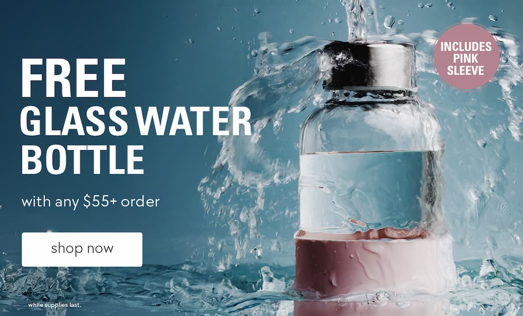 free glass water bottle