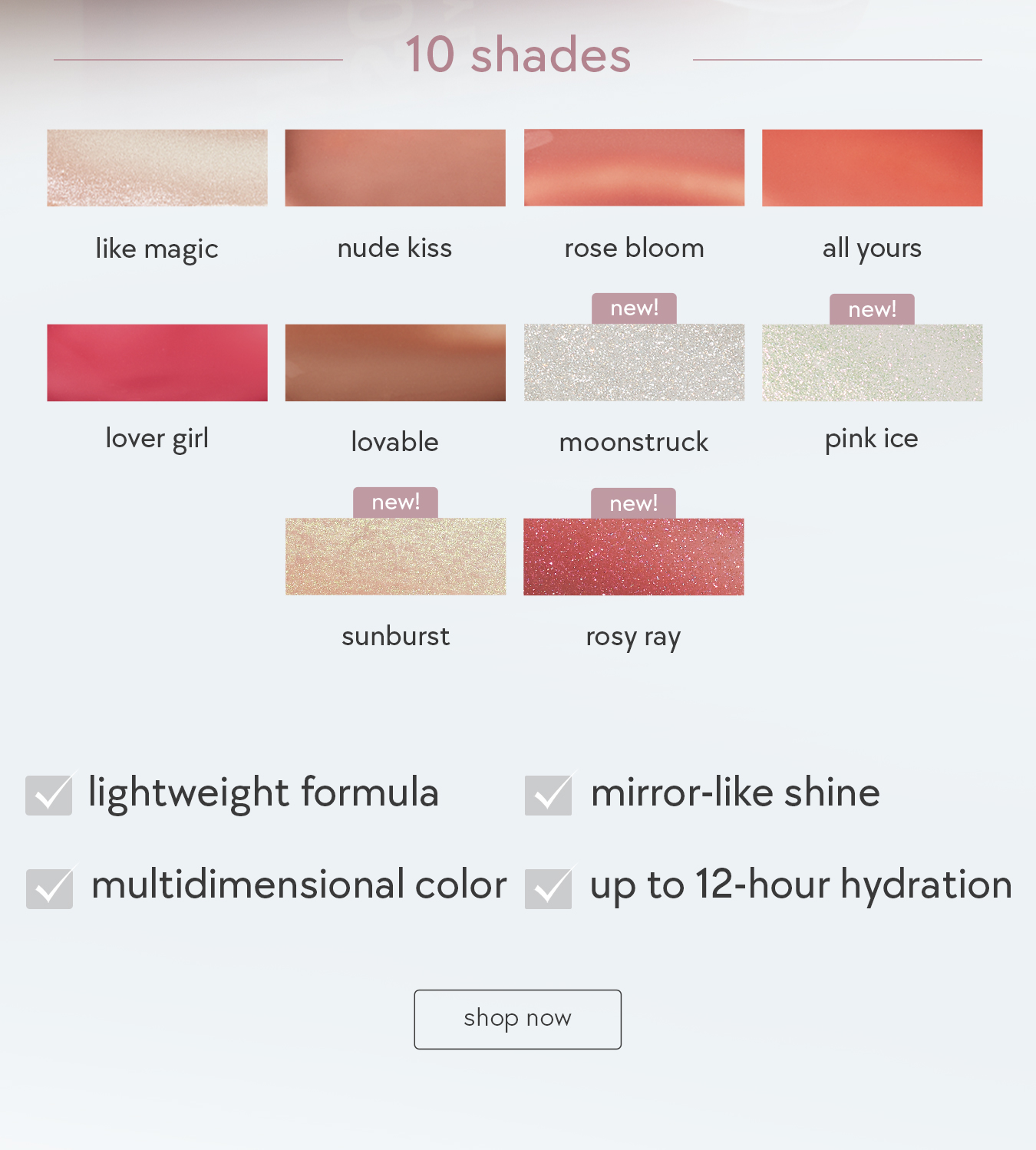 available in 10 shades