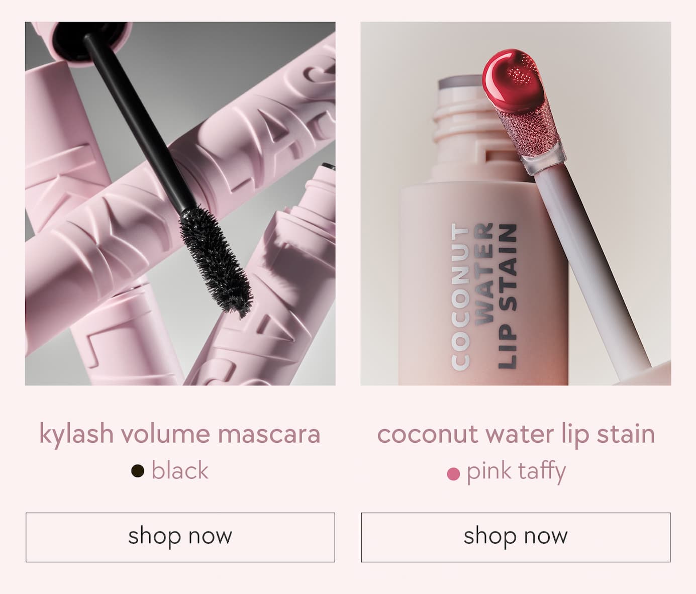 kylash volume mascara + coconut water lip stain