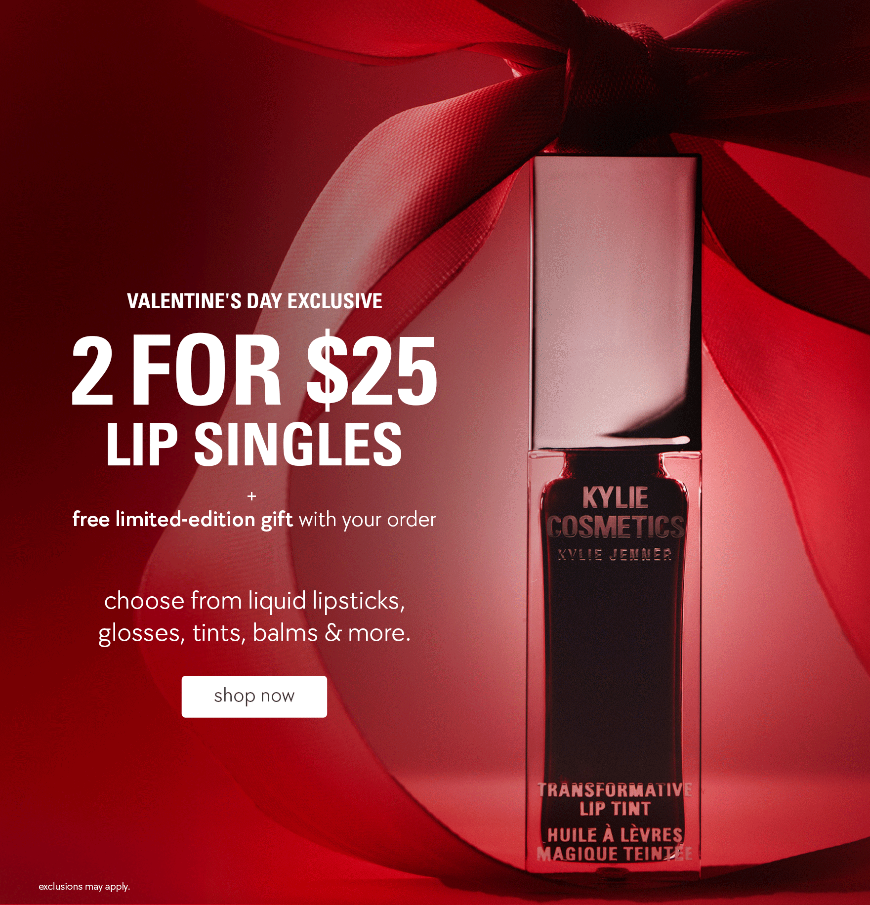 2 for $25 lip singles