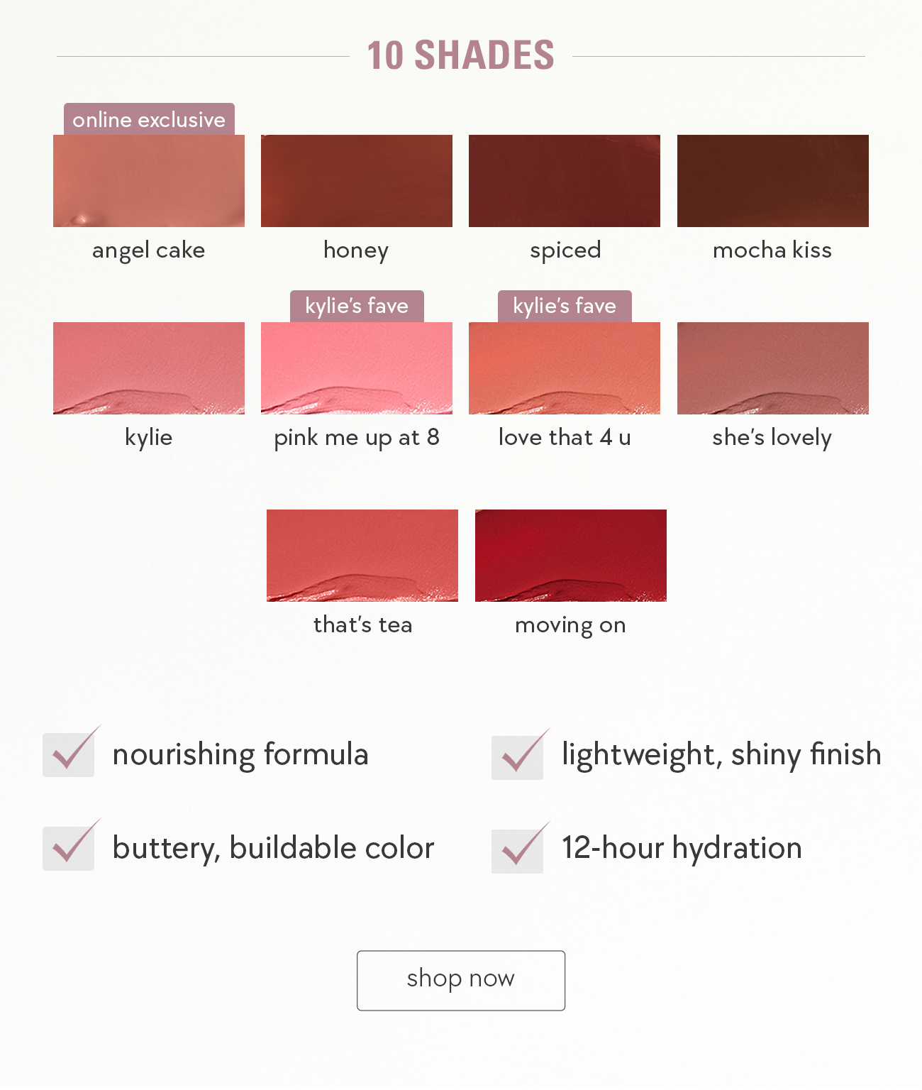 available in 10 shades