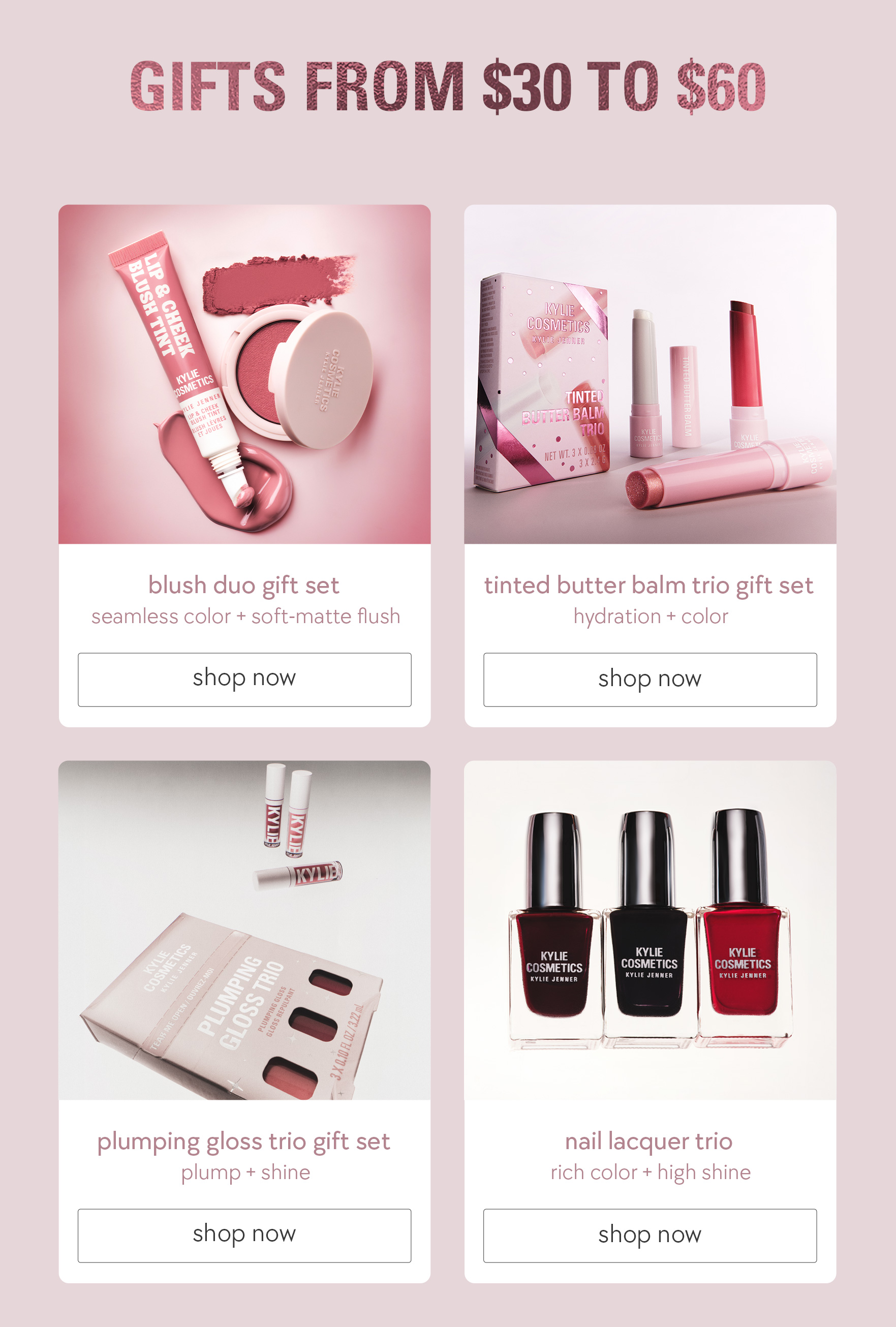 gifts from $30 to $60