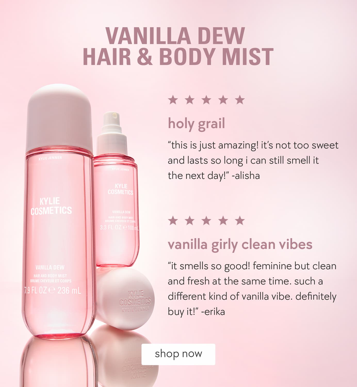 vanilla dew hair & body mist