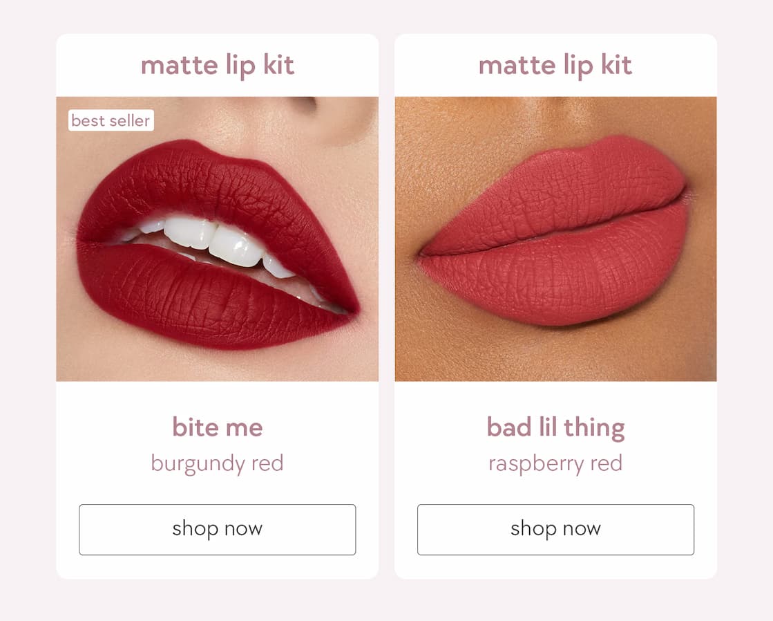bite me matte lip kit and bad lil thing matte lip kit